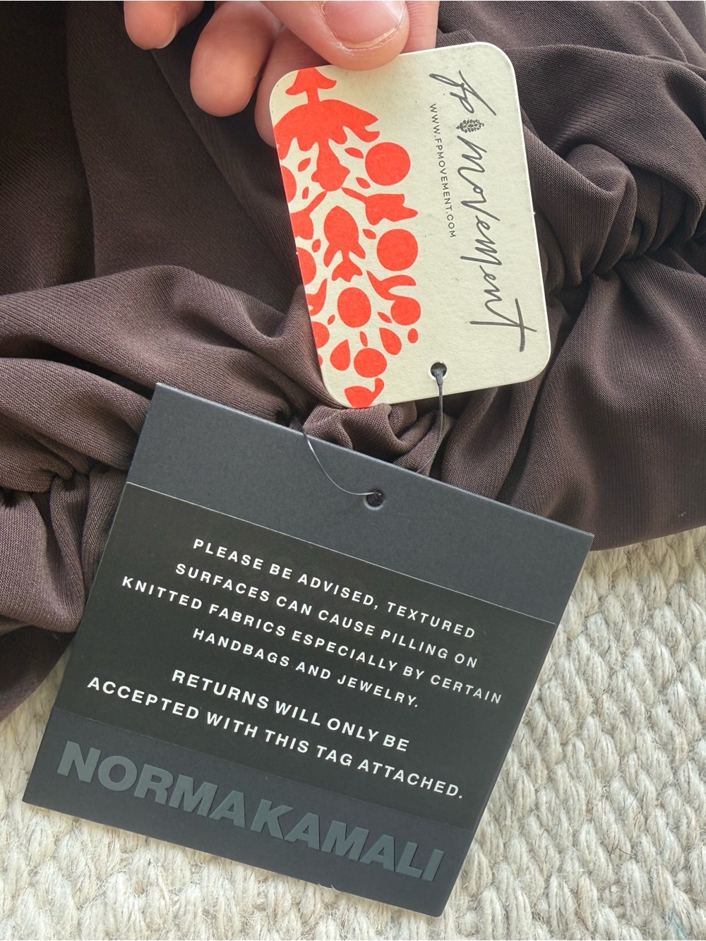 NWT Free People Norma Kamali Walter One-Piece Swimsuit in Chocolate Brown sz L - Picture 10 of 10